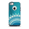 The Blue Spiked Orb Pattern V3 Skin for the iPhone 5c OtterBox Commuter Case