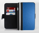 The Blue Subtle Speckles Ink-Fuzed Leather Folding Wallet Credit-Card Case for the Apple iPhone 6/6s, 6/6s Plus, 5/5s and 5c