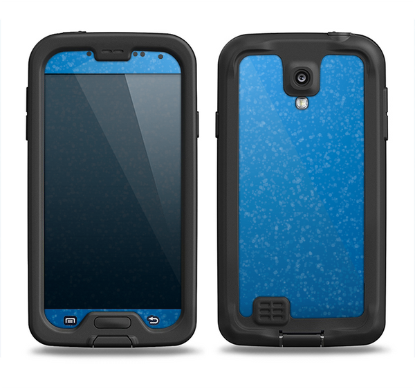 The Blue Subtle Speckles Samsung Galaxy S4 LifeProof Nuud Case Skin Set