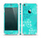 The Blue Swirled Abstract Design Skin Set for the Apple iPhone 5