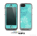 The Blue Swirled Abstract Design Skin for the Apple iPhone 5c LifeProof Case