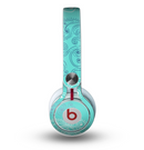 The Blue Swirled Abstract Design Skin for the Beats by Dre Mixr Headphones