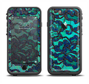The Blue & Teal Lace Texture Apple iPhone 6/6s LifeProof Fre Case Skin Set