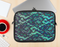 The Blue & Teal Lace Texture Ink-Fuzed NeoPrene MacBook Laptop Sleeve