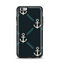 The Blue & Teal Vintage Solid Color Anchor Linked Apple iPhone 6 Plus Otterbox Symmetry Case Skin Set