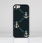 The Blue & Teal Vintage Solid Color Anchor Linked Skin-Sert Case for the Apple iPhone 5/5s