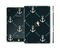 The Blue & Teal Vintage Solid Color Anchor Linked Skin Set for the Apple iPad Pro