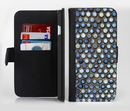 The Blue Tiled Abstract Pattern Ink-Fuzed Leather Folding Wallet Credit-Card Case for the Apple iPhone 6/6s, 6/6s Plus, 5/5s and 5c
