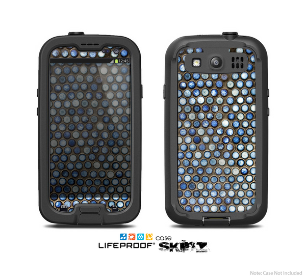 The Tan & Colored Laced Polka dots Skin For The Samsung Galaxy S3 LifeProof Case