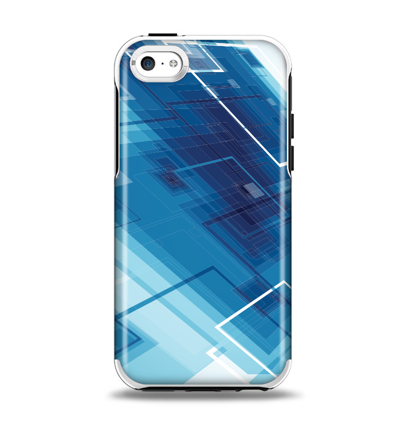 The Blue Transending Squares Apple iPhone 5c Otterbox Symmetry Case Skin Set