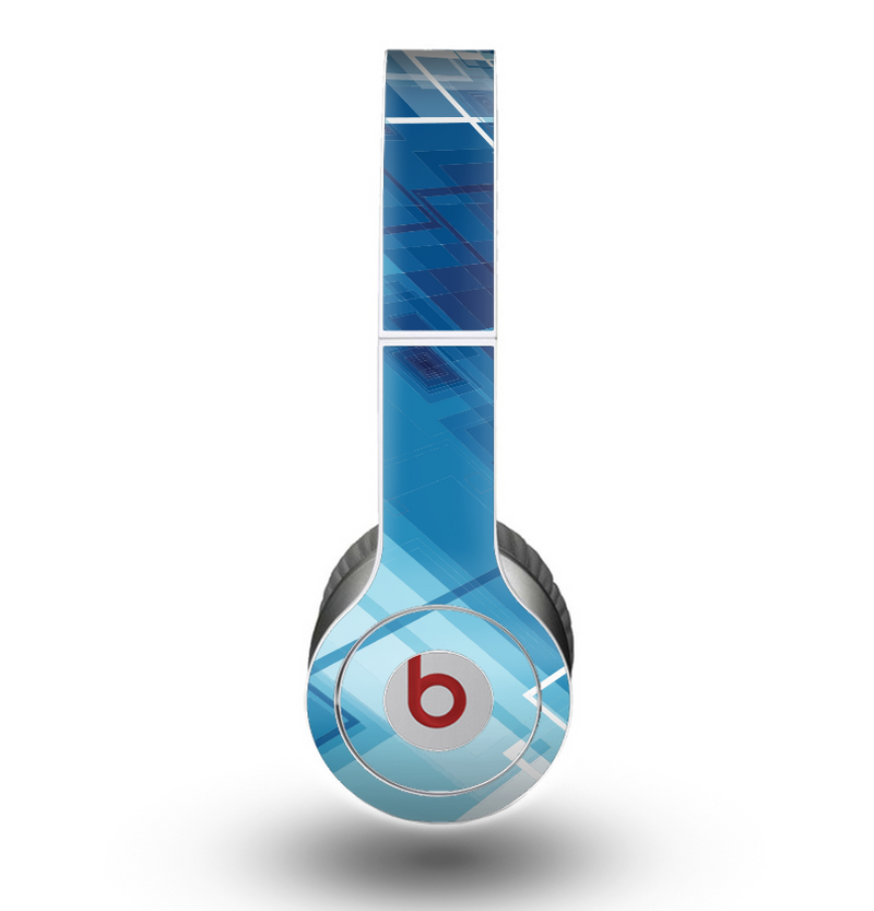 The Blue Transending Squares Skin for the Beats by Dre Original Solo-Solo HD Headphones