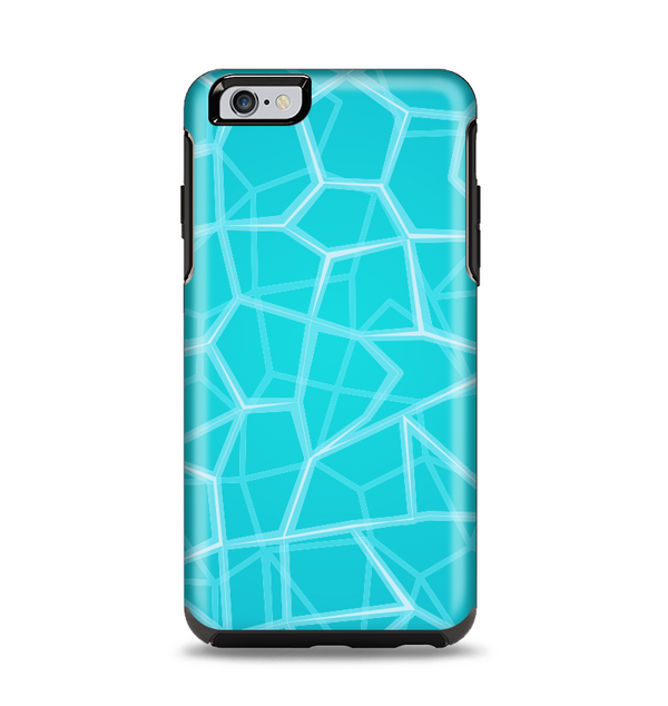 The Blue Translucent Outlined Pentagons Apple iPhone 6 Plus Otterbox Symmetry Case Skin Set