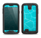 The Blue Translucent Outlined Pentagons Samsung Galaxy S4 LifeProof Fre Case Skin Set