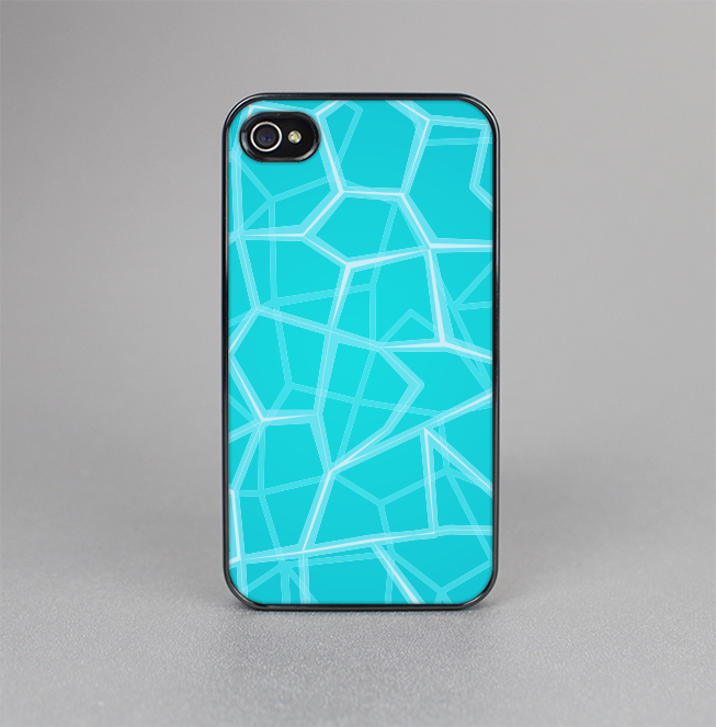 The Blue Translucent Outlined Pentagons Skin-Sert for the Apple iPhone 4-4s Skin-Sert Case