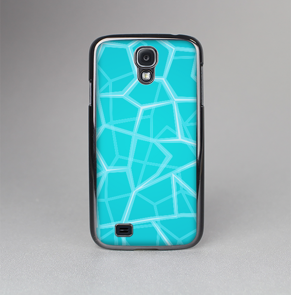 The Blue Translucent Outlined Pentagons Skin-Sert Case for the Samsung Galaxy S4