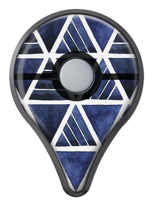 The Blue Triangluar Aztec Pattern Pokémon GO Plus Vinyl Protective Decal Skin Kit