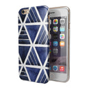 The Blue Triangluar Aztec Pattern iPhone 6/6s or 6/6s Plus 2-Piece Hybrid INK-Fuzed Case