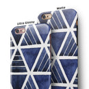 The Blue Triangluar Aztec Pattern iPhone 6/6s or 6/6s Plus 2-Piece Hybrid INK-Fuzed Case