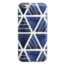 The Blue Triangluar Aztec Pattern iPhone 6/6s or 6/6s Plus 2-Piece Hybrid INK-Fuzed Case