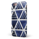 The Blue Triangluar Aztec Pattern iPhone 6/6s or 6/6s Plus 2-Piece Hybrid INK-Fuzed Case