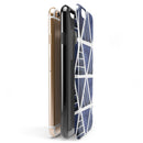The Blue Triangluar Aztec Pattern iPhone 6/6s or 6/6s Plus 2-Piece Hybrid INK-Fuzed Case