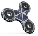 The Blue Triangluar Aztec Pattern Full-Body Fidget Spinner Skin-Kit