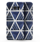 The Blue Triangluar Aztec Pattern - Samsung Galaxy S8 Full-Body Skin Kit