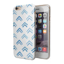 The Blue Upwards Arrow Pattern iPhone 6/6s or 6/6s Plus 2-Piece Hybrid INK-Fuzed Case