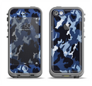 The Blue Vector Camo Apple iPhone 5c LifeProof Fre Case Skin Set
