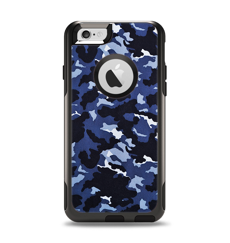 The Blue Vector Camo Apple iPhone 6 Otterbox Commuter Case Skin Set