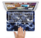 The Blue Vector Camo Skin Set for the Apple MacBook Air 11"