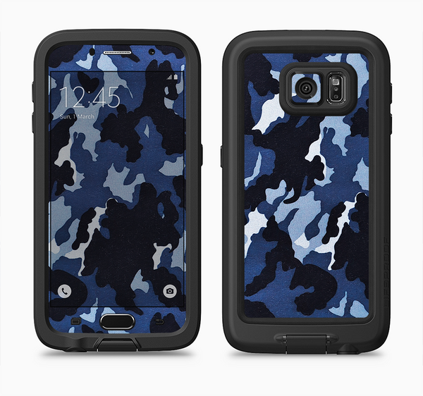 The Blue Vector Camo Full Body Samsung Galaxy S6 LifeProof Fre Case Skin Kit