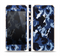 The Blue Vector Camo Skin Set for the Apple iPhone 5s