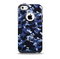The Blue Vector Camo Skin for the iPhone 5c OtterBox Commuter Case