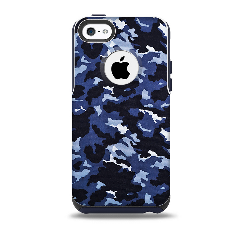 The Blue Vector Camo Skin for the iPhone 5c OtterBox Commuter Case