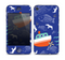 The Blue Vector Fish and Boat Pattern Skin for the Apple iPhone 4-4s