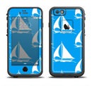 The Blue Vector Sailboats Apple iPhone 6/6s LifeProof Fre Case Skin Set
