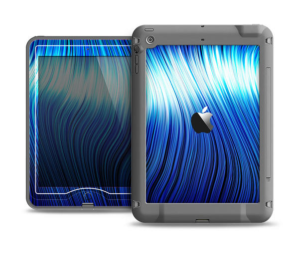The Blue Vector Swirly HD Strands Apple iPad Mini LifeProof Nuud Case Skin Set
