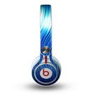 The Blue Vector Swirly HD Strands Skin for the Beats by Dre Mixr Headphones