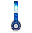 The Blue Vector Swirly HD Strands Skin for the Beats by Dre Solo 2 Headphones