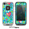 The Blue Vintage Vector Heart Buttons Skin for the iPhone 4 or 5 LifeProof Case
