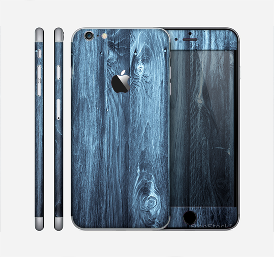 The Blue Washed WoodGrain Skin for the Apple iPhone 6 Plus