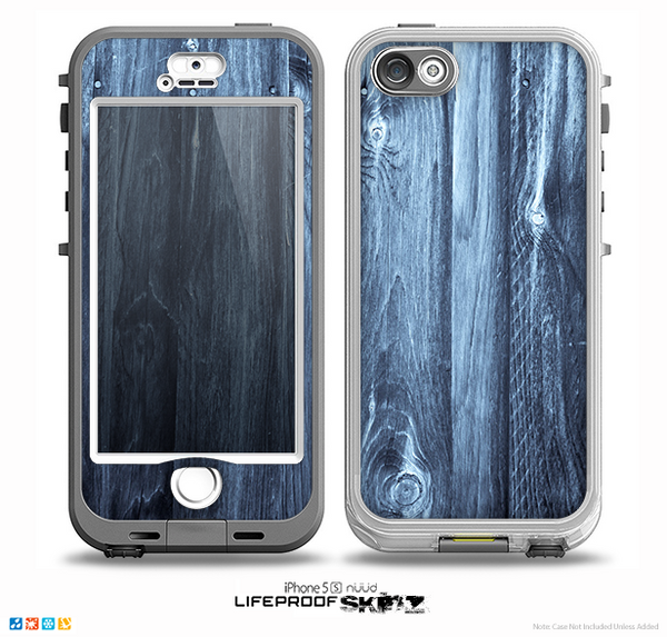 The Blue Washed WoodGrain Skin for the iPhone 5-5s NUUD LifeProof Case for the lifeproof skins