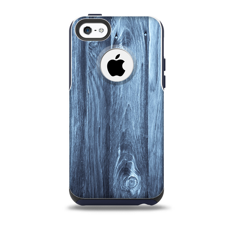The Blue Washed WoodGrain Skin for the iPhone 5c OtterBox Commuter Case