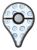The Blue WaterColor BullsEye Pattern Pokémon GO Plus Vinyl Protective Decal Skin Kit