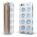 The Blue WaterColor BullsEye Pattern iPhone 6/6s or 6/6s Plus 2-Piece Hybrid INK-Fuzed Case