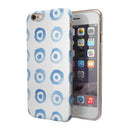 The Blue WaterColor BullsEye Pattern iPhone 6/6s or 6/6s Plus 2-Piece Hybrid INK-Fuzed Case