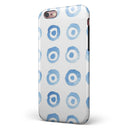 The Blue WaterColor BullsEye Pattern iPhone 6/6s or 6/6s Plus 2-Piece Hybrid INK-Fuzed Case