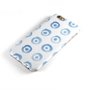 The Blue WaterColor BullsEye Pattern iPhone 6/6s or 6/6s Plus 2-Piece Hybrid INK-Fuzed Case