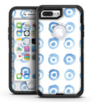 The Blue WaterColor BullsEye Pattern - iPhone 7 Plus/8 Plus OtterBox Case & Skin Kits